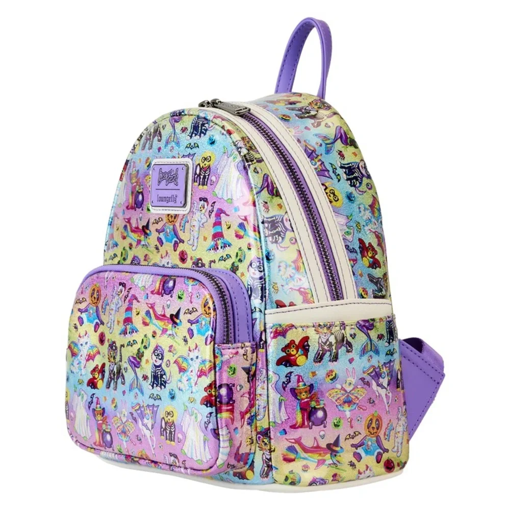 New! Loungefly x Lisa Frank Halloween Sticker Mini Backpack - Picture 2 of 12